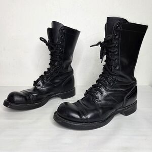 Corcoran 1515 Black Leather Cap Toe 10" Jump Boot Military Goth Punk Men 8.5